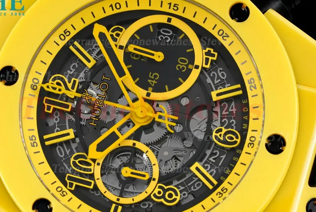 Big Bang Unico 42mm Yellow Magic Ceramic RU Skeleton Dial BBF A1280