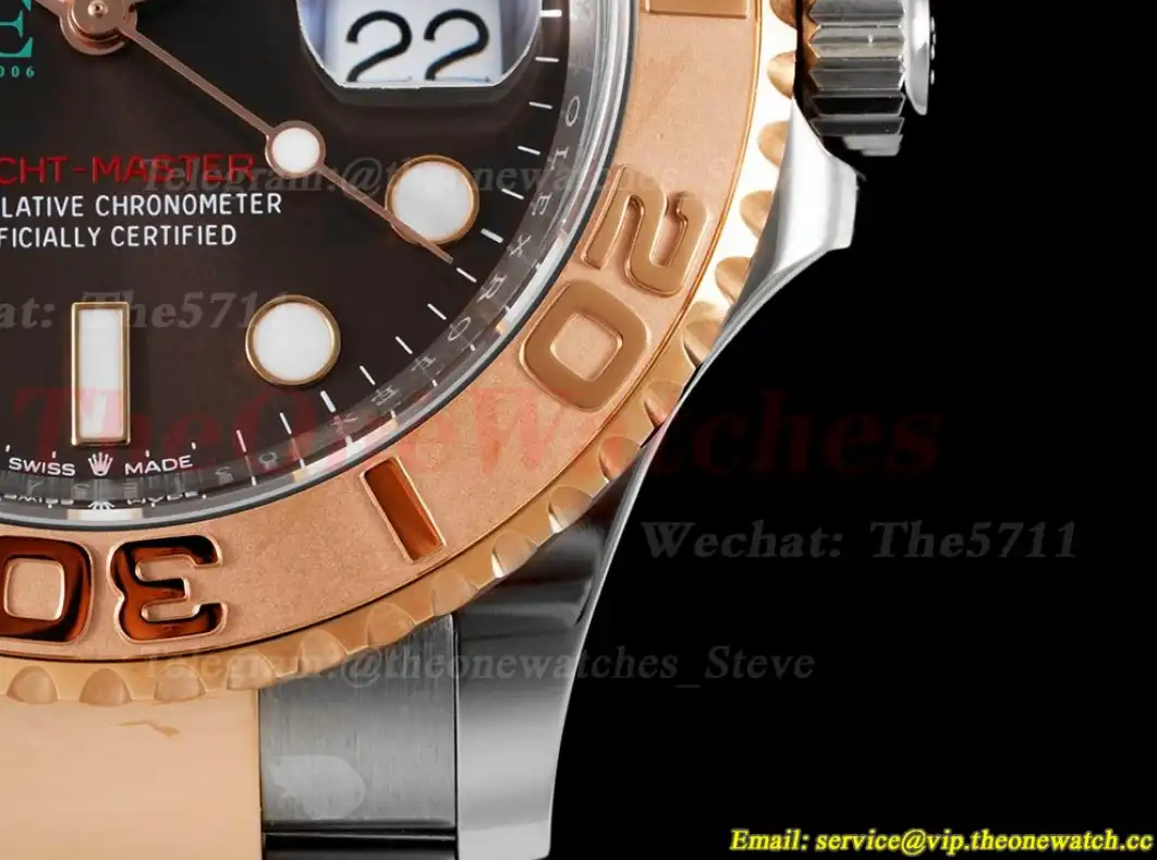 Yacht-Master 126621 40mm SS RG Brown Dot Clean VR3235