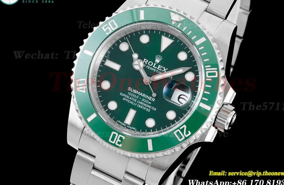 Submariner 116610LV Hulk 40mm SS SS Green Dial Clean VS3135