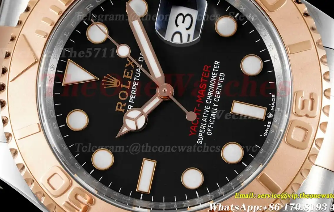 Yacht-Master 126621 40mm SS RG Black Dot Clean VR3235