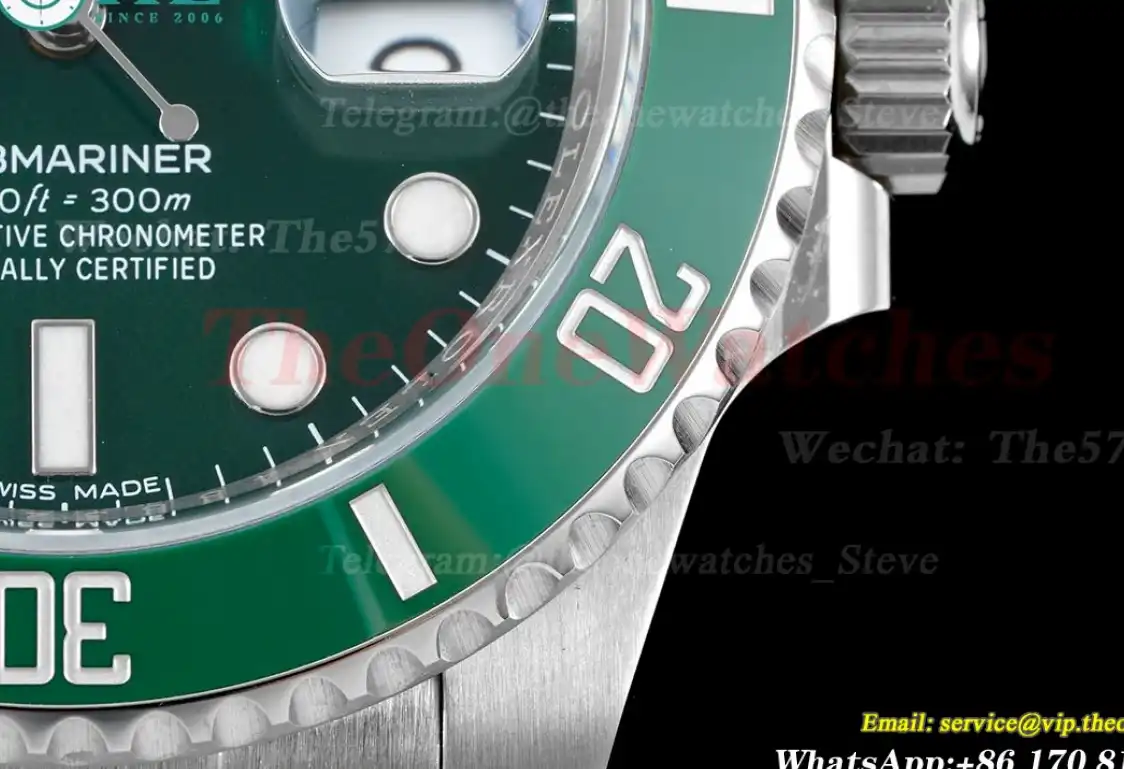 Submariner 116610LV Hulk 40mm SS SS Green Dial Clean VS3135