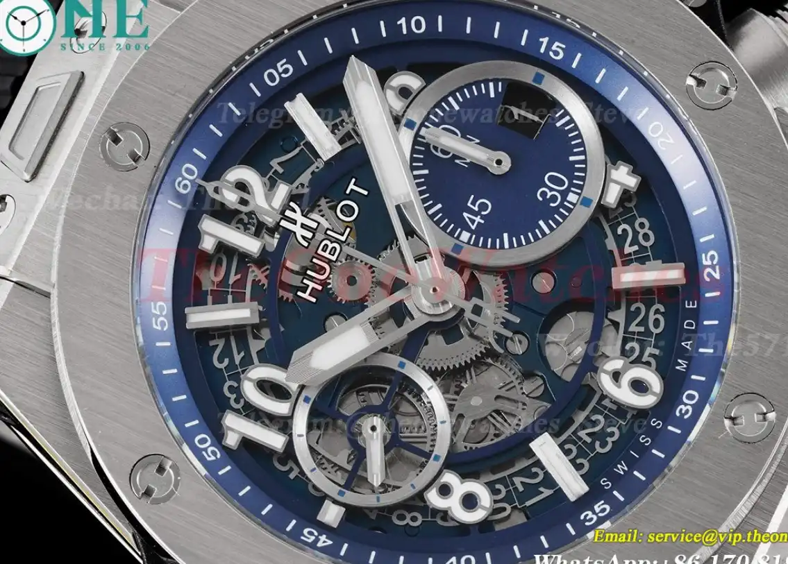 Big Bang Unico 42mm TI RU Skeleton Blue Dial BBF HUB1280