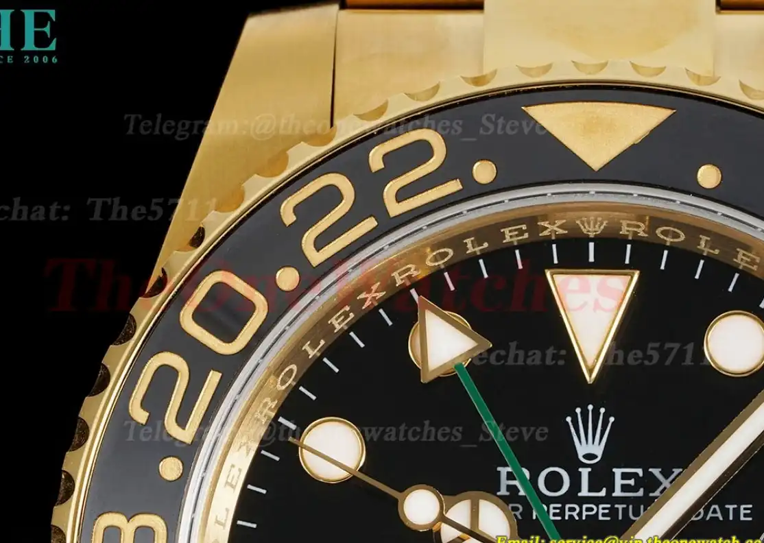 GMT Master II 116718 40mm Warpped YG YG Black Dial KF VR3186