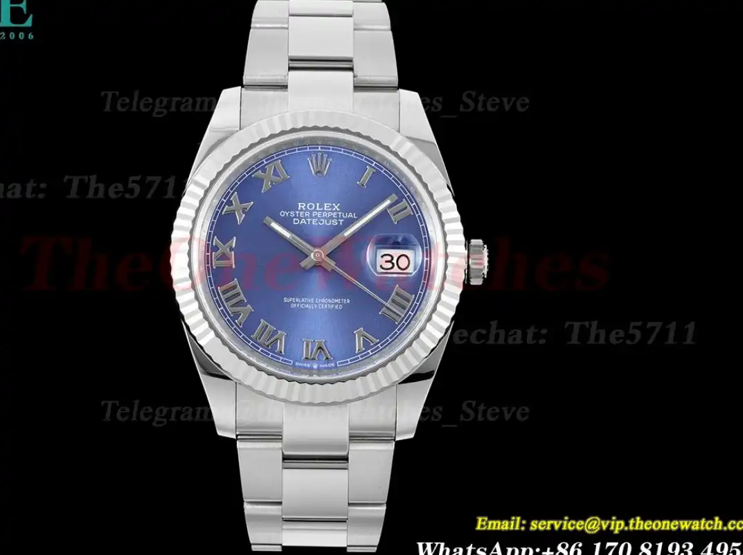 Datejust 126334 41mm Oys SS SS Blue Roman Clean SH3235