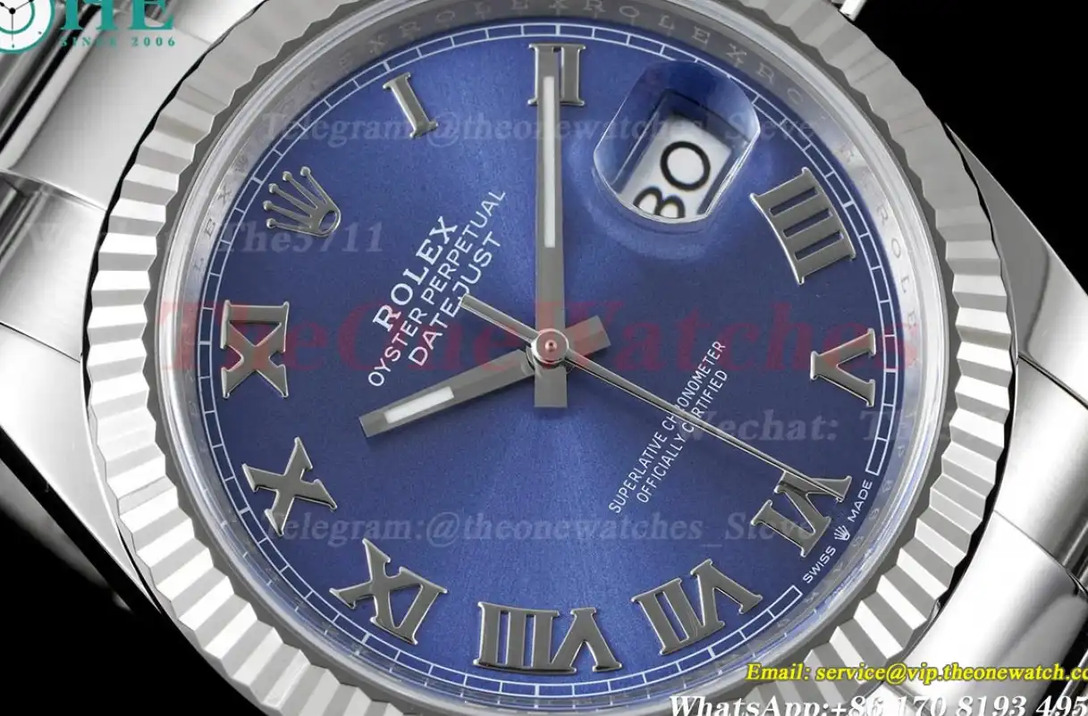 Datejust 126334 41mm Oys SS SS Blue Roman Clean SH3235