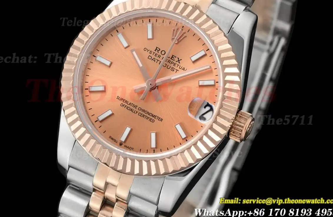 Datejust 28mm RG SS Rose Gold Stk GDF MY8215