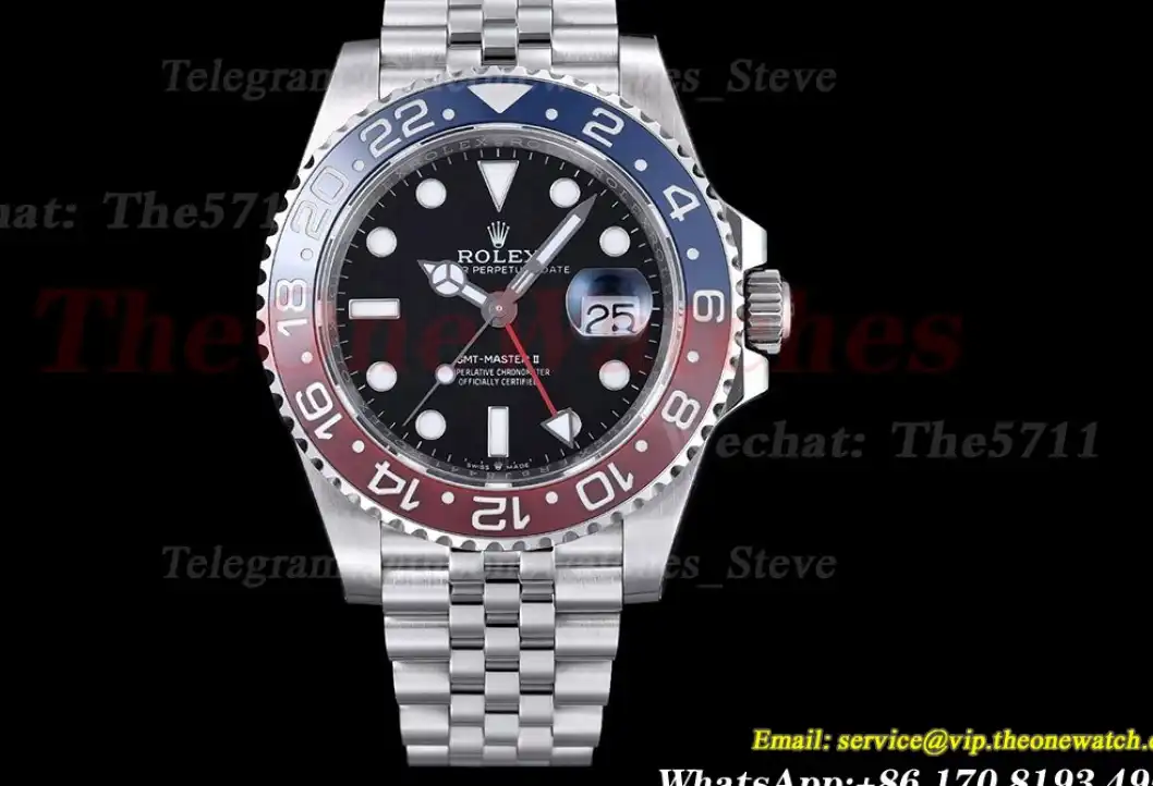 GMT Master II 126710 Pepsi 40mm Jub SS SS Red Blue EWF V2 VR3285