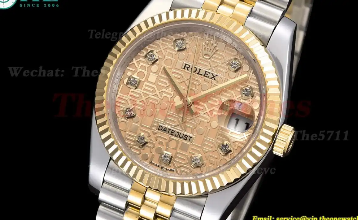 Datejust 126233 36mm Jub SS YG Textured Dial Rmn GDF MY8215