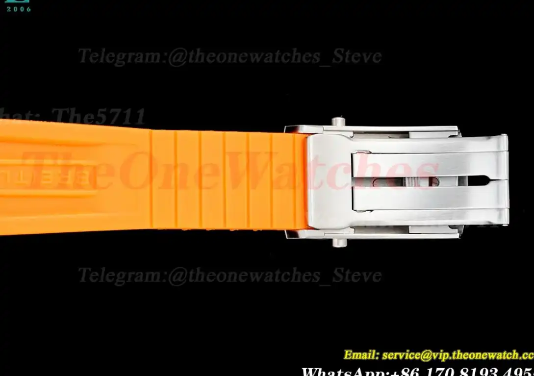 Superocean 42mm SS RU Colorful Dial on Orange Rubber Strap TF A2824