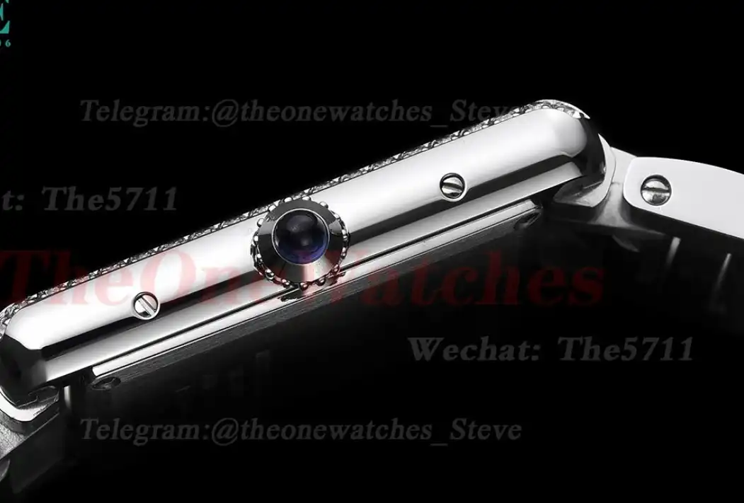 Tank Must Diamond Bezel White Dial On SS Bracelet K11F Quartz