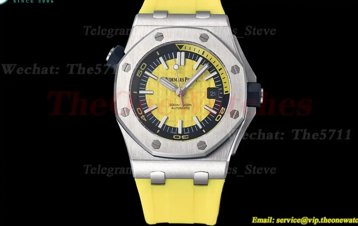 Royal Oak Offshore Diver 15710 42mm SS RU Yellow Stk GDF MY8215