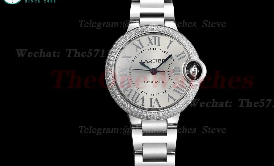 Ballon Bleu De Cartier 33mm SS SS Silver Rmn GDF NH05