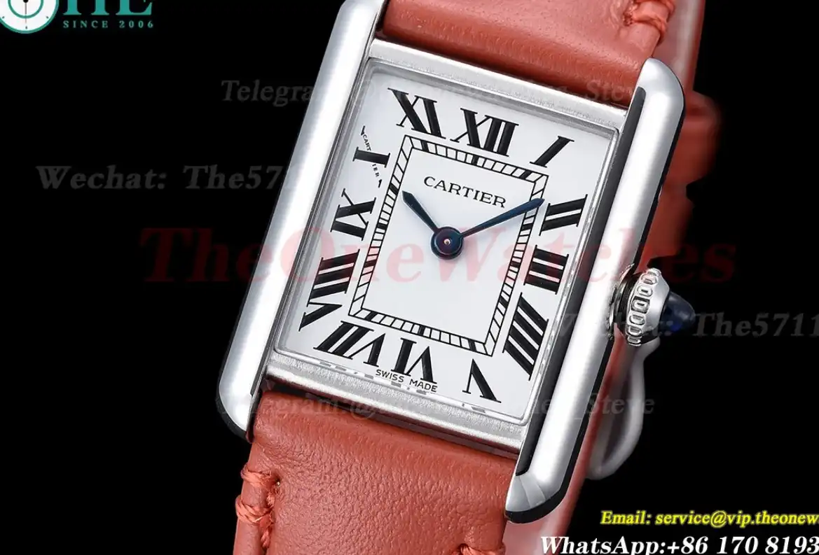 Tank Must Small White dial On Red Leather Strap K11F Quartz