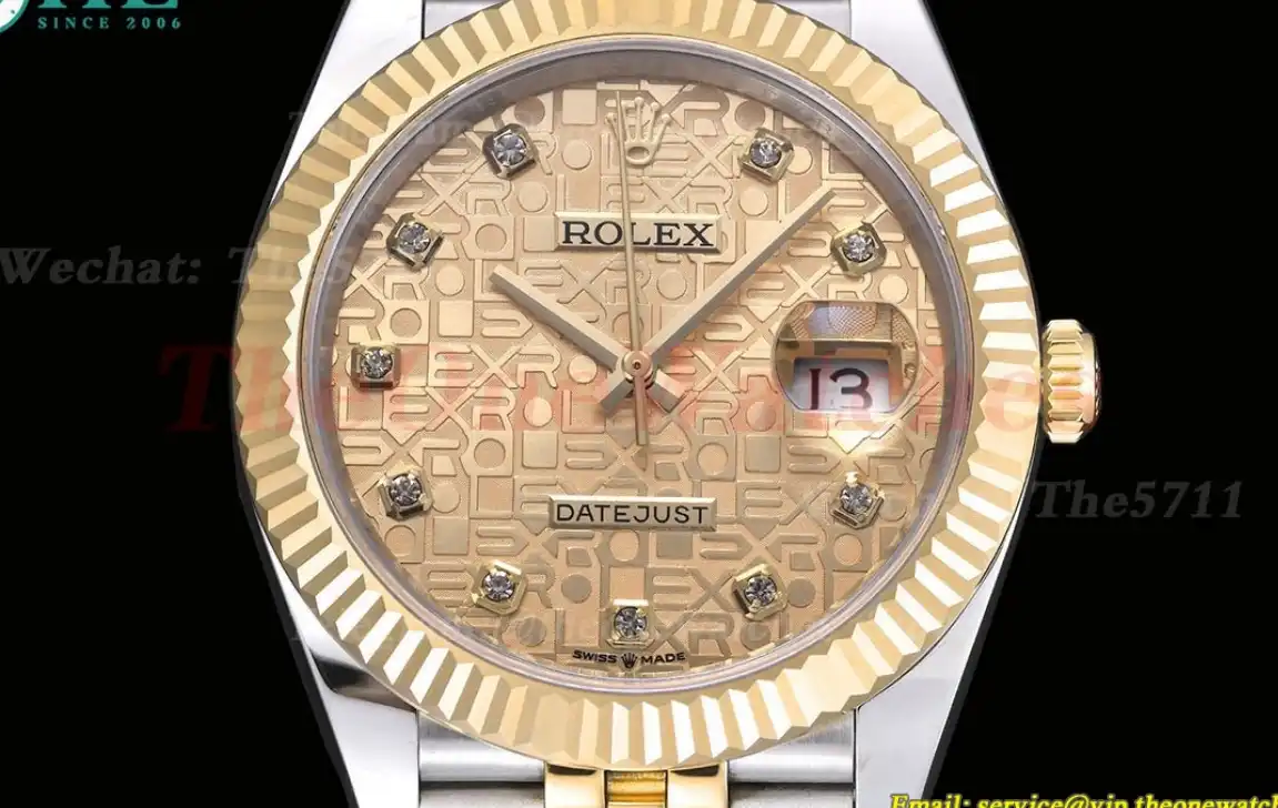 Datejust 126333 41MM YG SS Yellow Gold Dial EWEF A3235