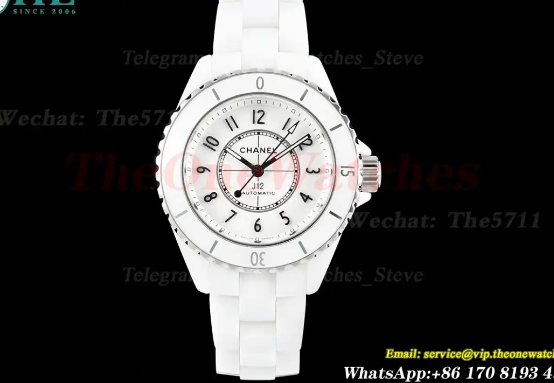 J12 33mm White Ceramic Cer White Num HTF A21.2