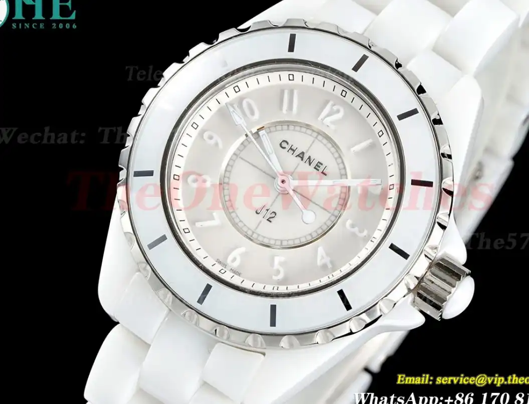 J12 33mm White Ceramic Cer SS Case Back HTF Quartz