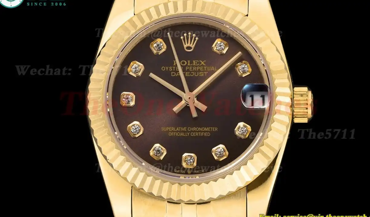 Datejust 28mm Jub YG YG Brown Dia GDF MY8215