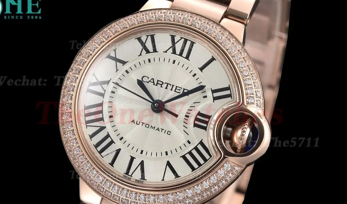 Ballon Bleu De Cartier 33mm RG RG White Diamond GDF NH05