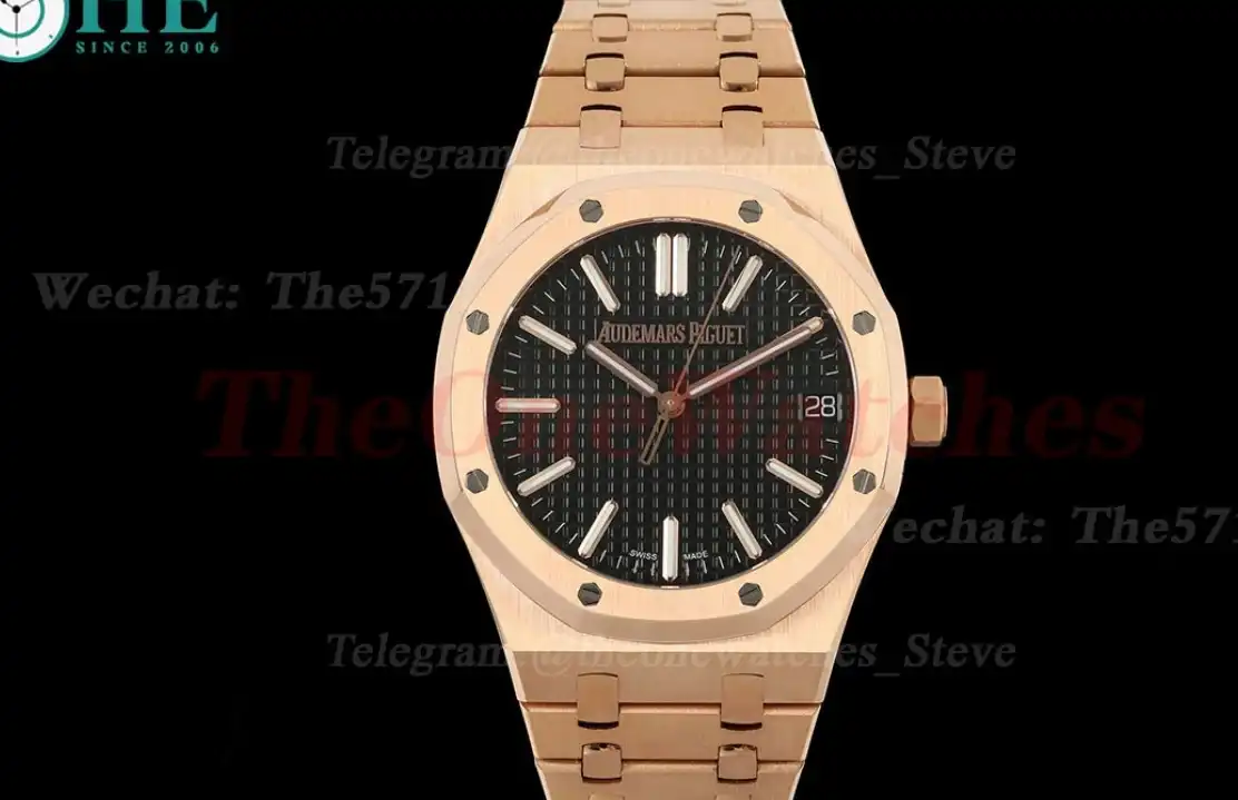 Royal Oak 41mm 15510 RG RG Black Stk IPF A4302 Super Clone