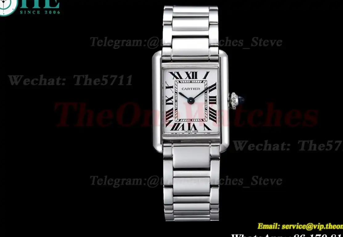 Tank Must Small White Dial On SS Bracelet K11F Quartz