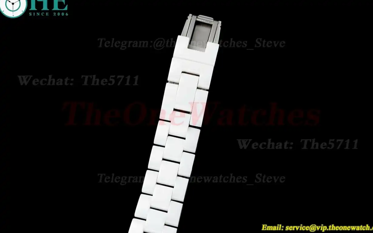 J12 33mm White Ceramic Cer Pink SS Case Back HTF Quartz