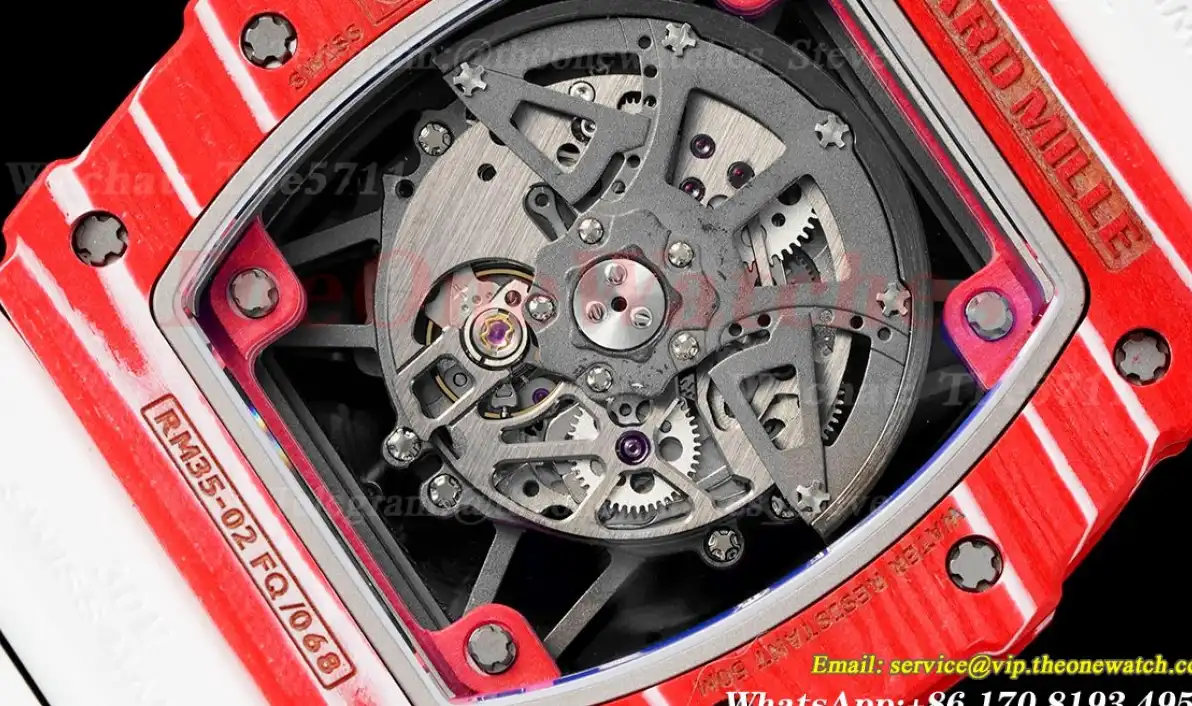 RM035-02 Carbon RU Skeleton Dial on White Strap ZF V5 NH05A