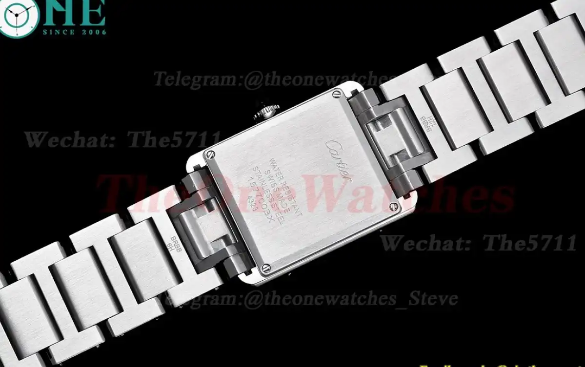 Tank Must Diamond Bezel White Dial On SS Bracelet K11F Quartz