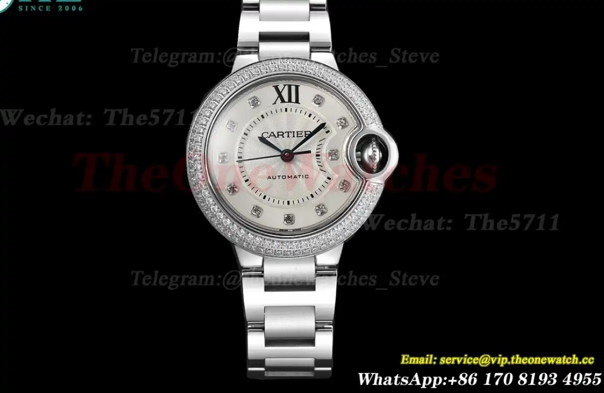 Ballon Bleu De Cartier 33mm SS SS Silver Dia GDF NH05