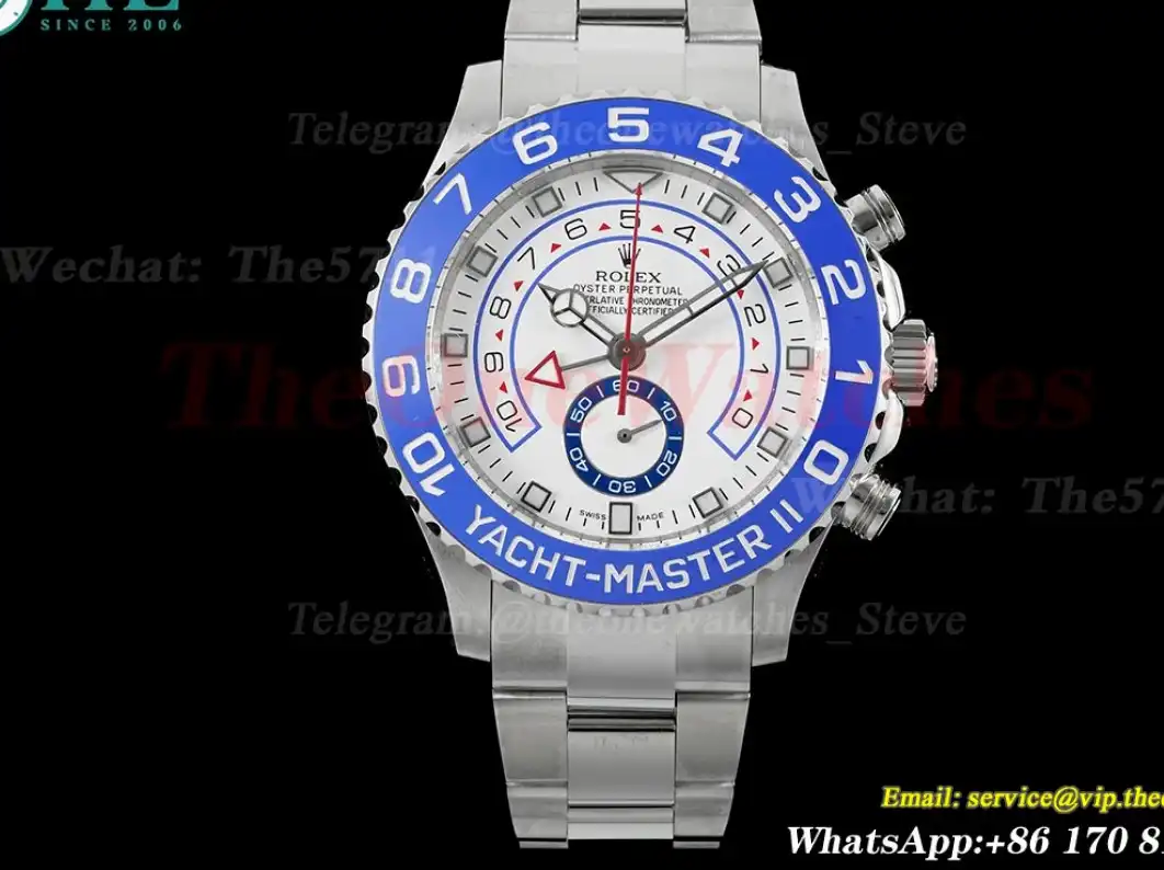 Yacht-Master II 116680 44mm SS SS White Num KF A7750