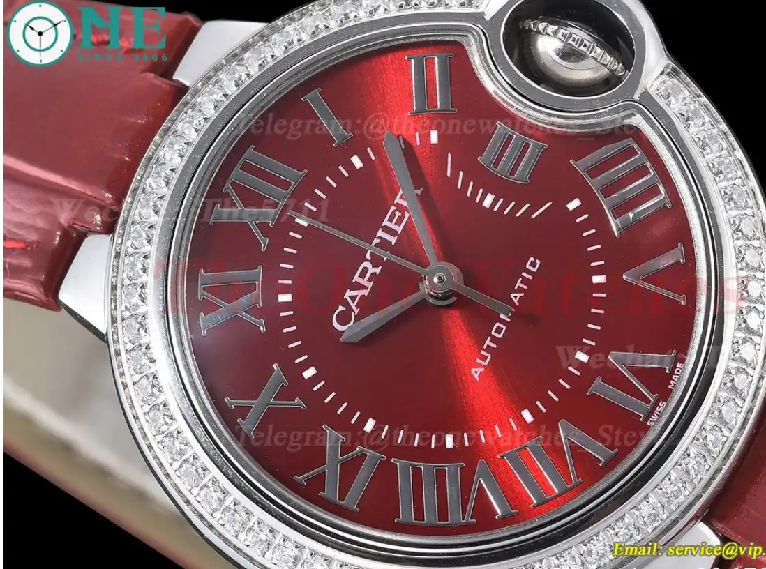 Ballon Bleu De Cartier 33mm Dia SS LE Red Dial GDF NH05