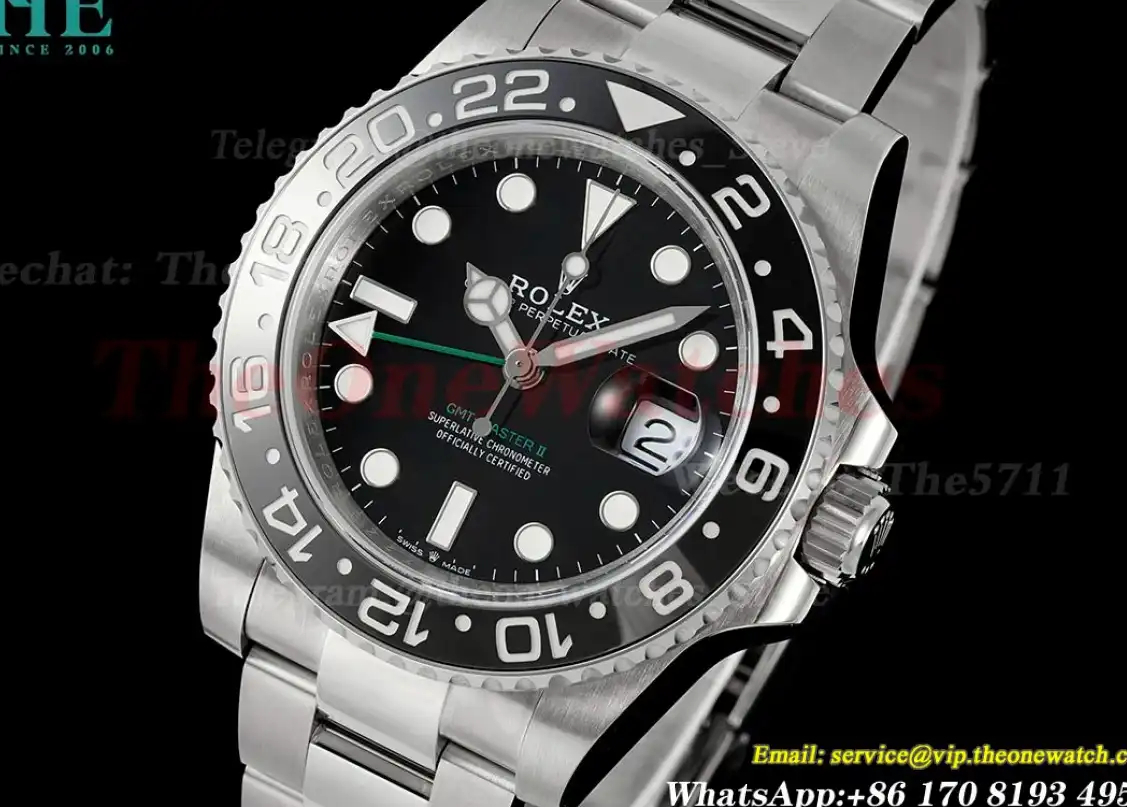 GMT Master II 126710 Bruce Wayne Oys 40mm SS SS Black Dial QF VR3285