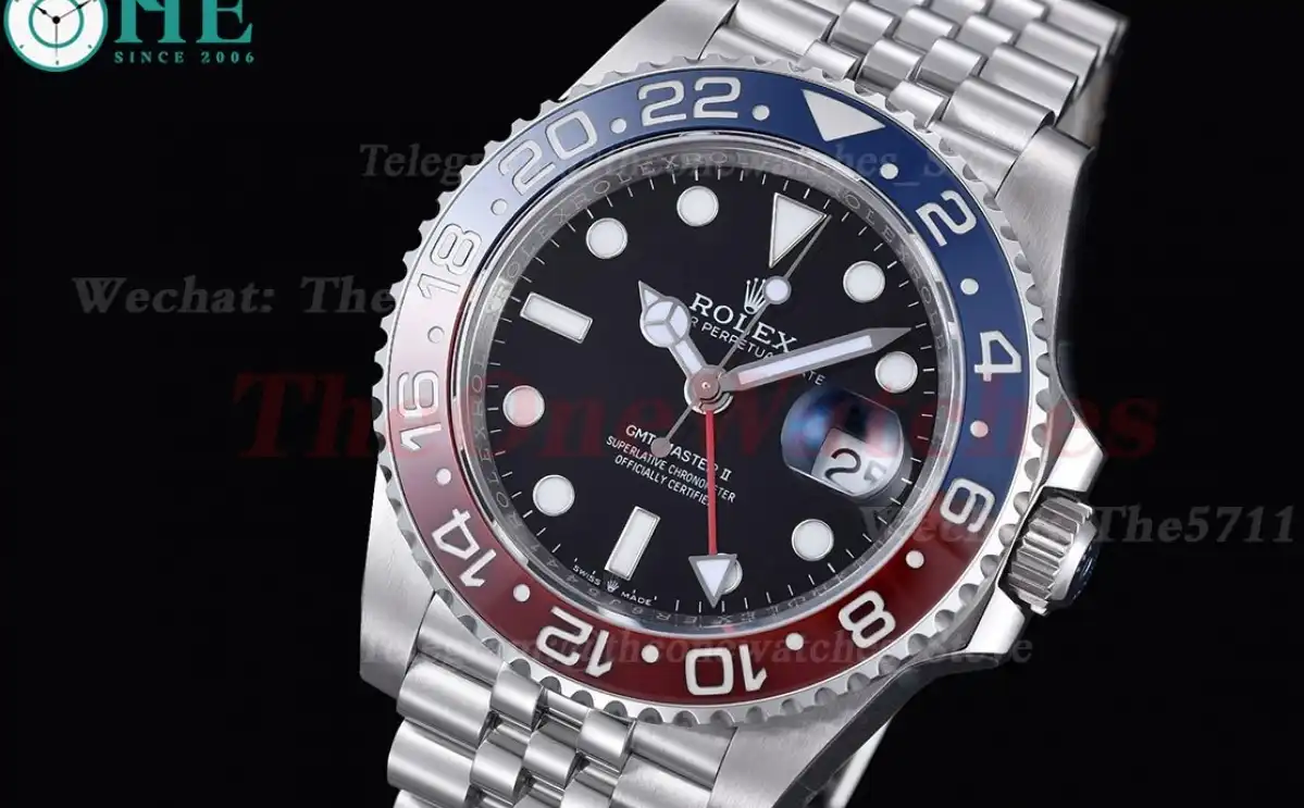 GMT Master II 126710 Pepsi 40mm Jub SS SS Red Blue EWF V2 VR3285