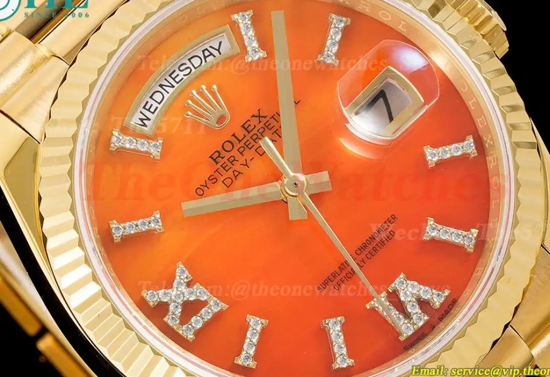 DayDate 36mm YG YG Pres Orange Gradient Dial RAF A2836