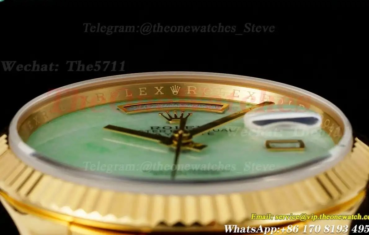 DayDate 128238 36mm YG YG Jade Green Dial RAF A2836