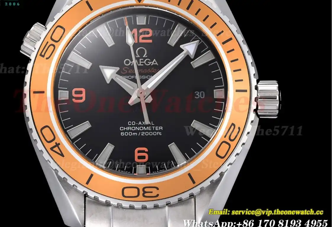 Seamaster 600m 43mm SS SS Black Dial Brown GDF MY8215