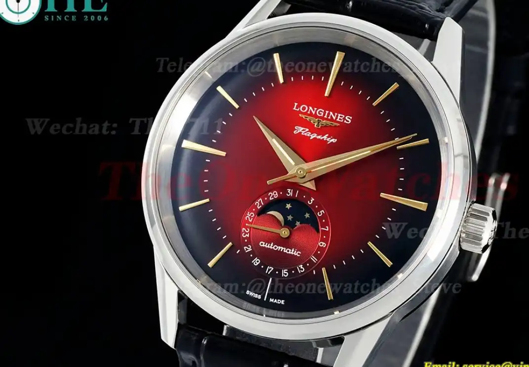 Flagship Heritage Moonphase 38.5mm SS LE Red Dial APSF A2892