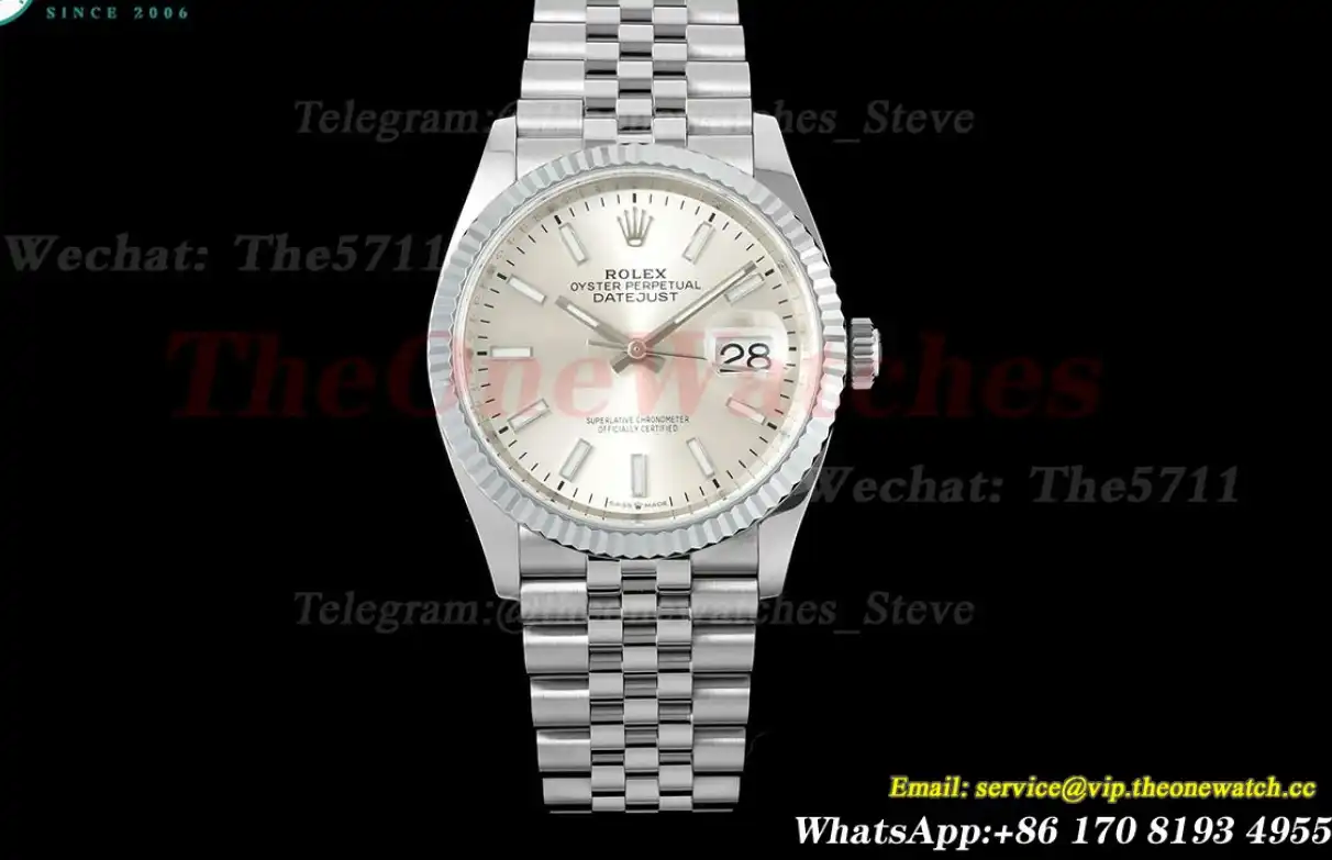 Datejust 126234 36mm Jub SS SS Silver Stk JQF VR3235