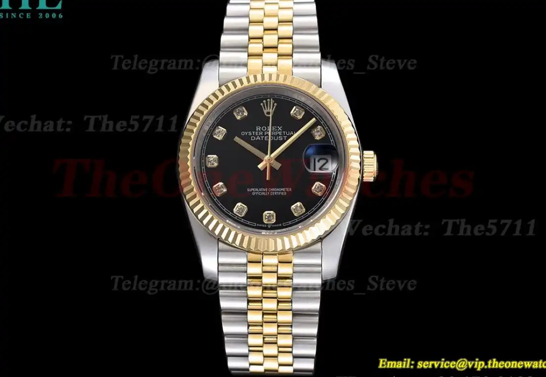 Datejust 126233 36mm Jub SS YG Black Dial GDF MY8215