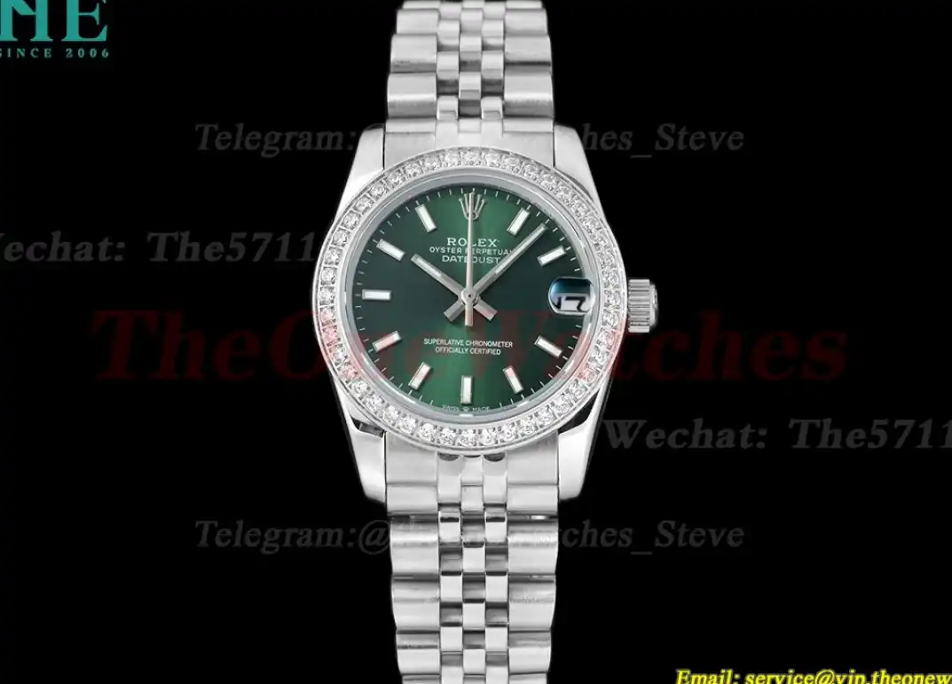 Datejust 28mm Dia SS SS Green Stk GDF MY8215