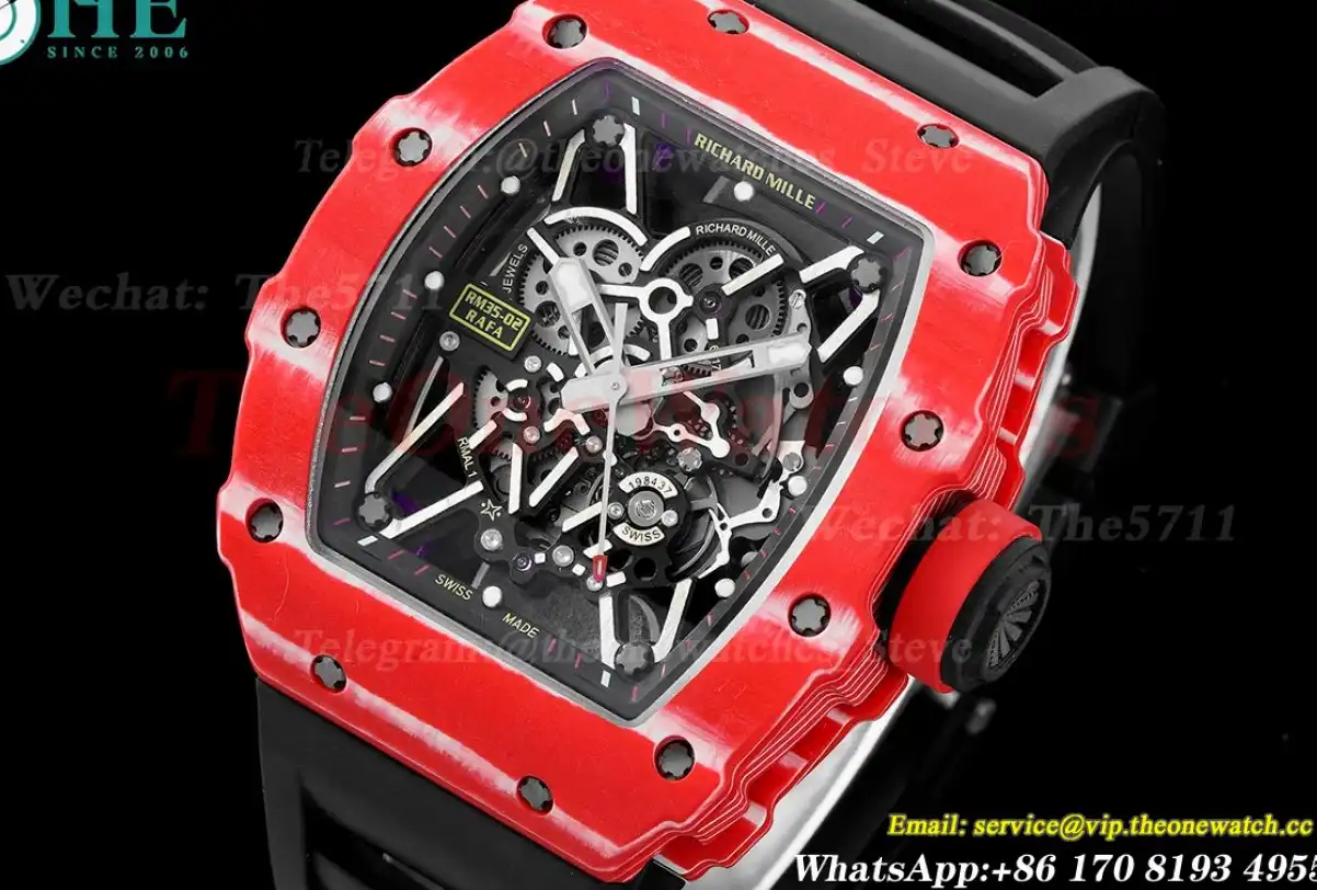 RM035-02 Carbon RU Skeleton Dial on Black Strap ZF V5 NH05A