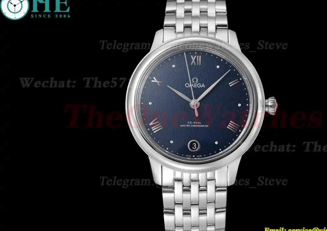 De Ville Prestige Ladies 34mm SS SS Blue Dial VSF A8800