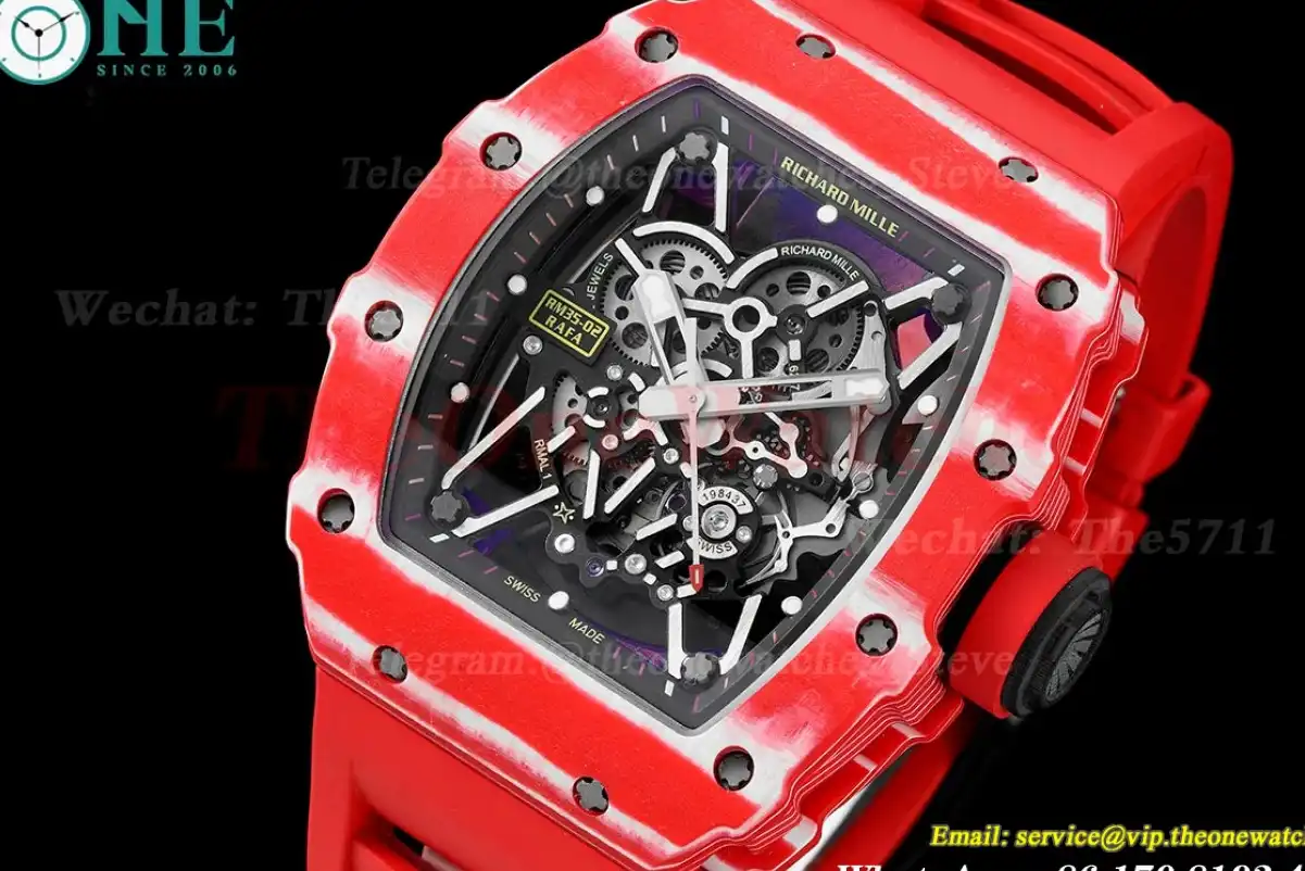 RM035-02 NTPT RU Skeleton Dial on Red Strap ZF V5 NH05A