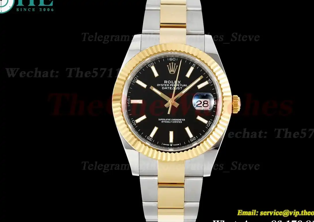 Datejust 126333 41mm Oys YG SS Black Stk EWEF A3235