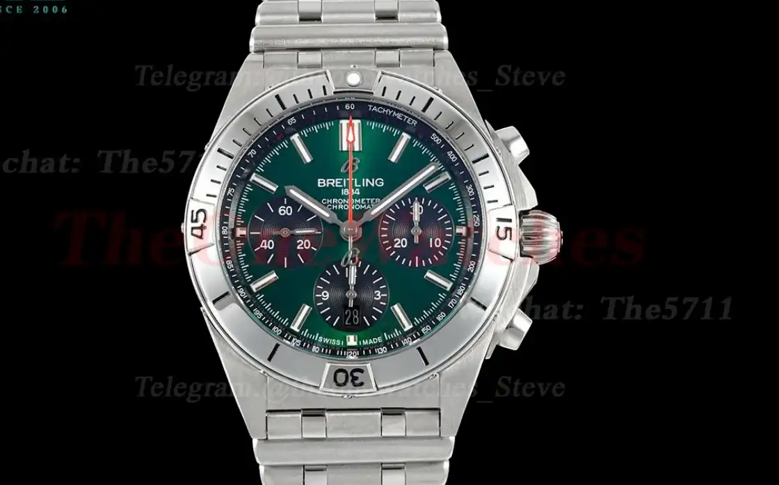 Chronomat B01 42MM SS SS Green Stk TF A7750