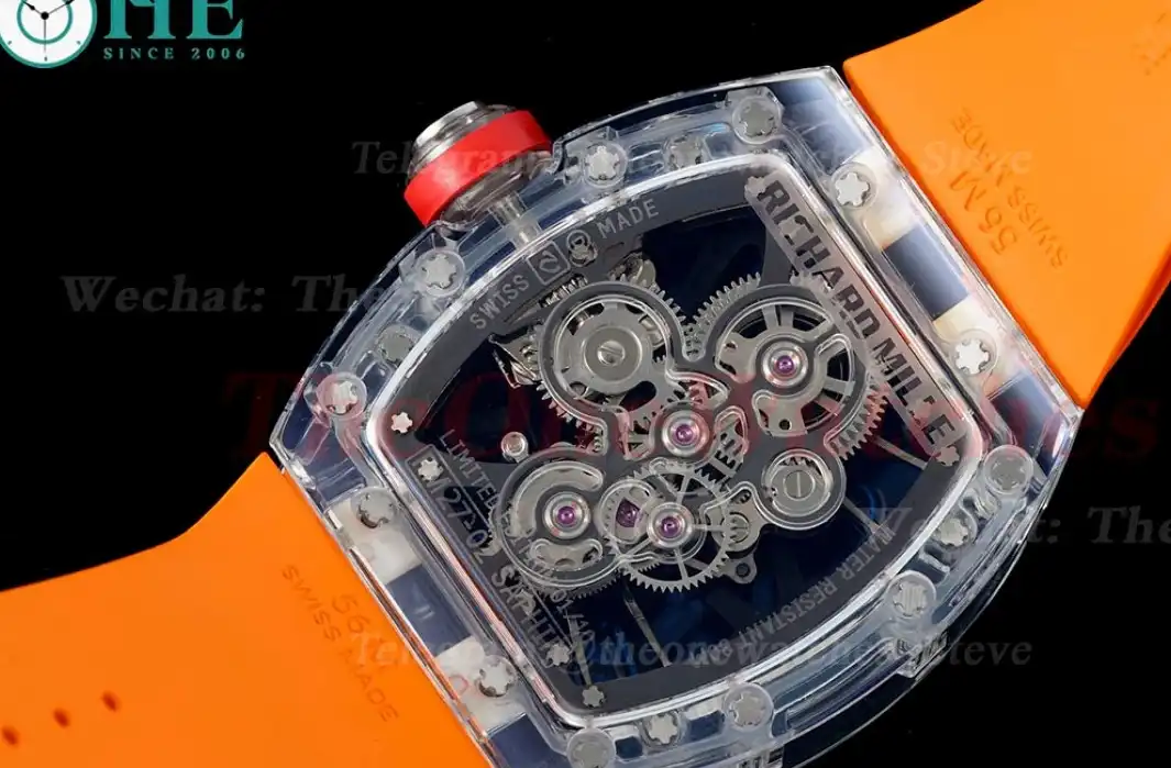 RM27-02 Skeleton Dial on Orange Rubber Strap RMF Tourbillon