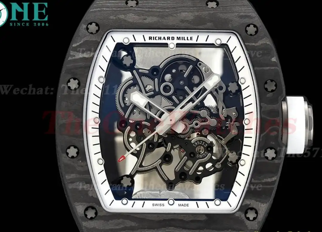 RM055 White NTPT RU Skeleton Dial APS RMUL2 Super Clone