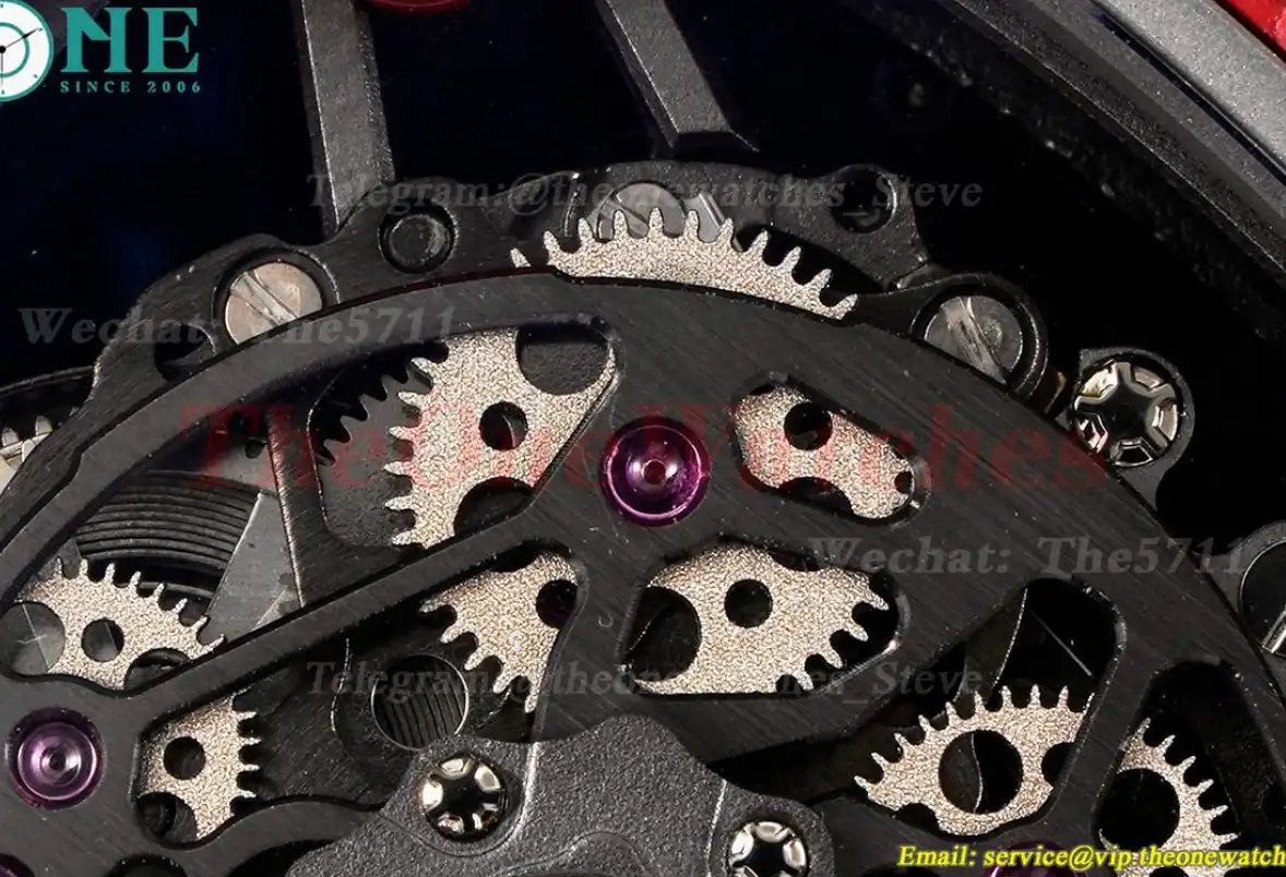 RM35-02 Skeleton Dial With Black Rubber Srap T+F Clone RMUL2