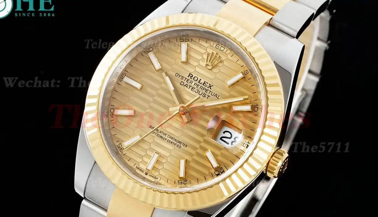 Datejust 126333 41mm Oys YG SS Gold Texetured Dial Clean SH3235