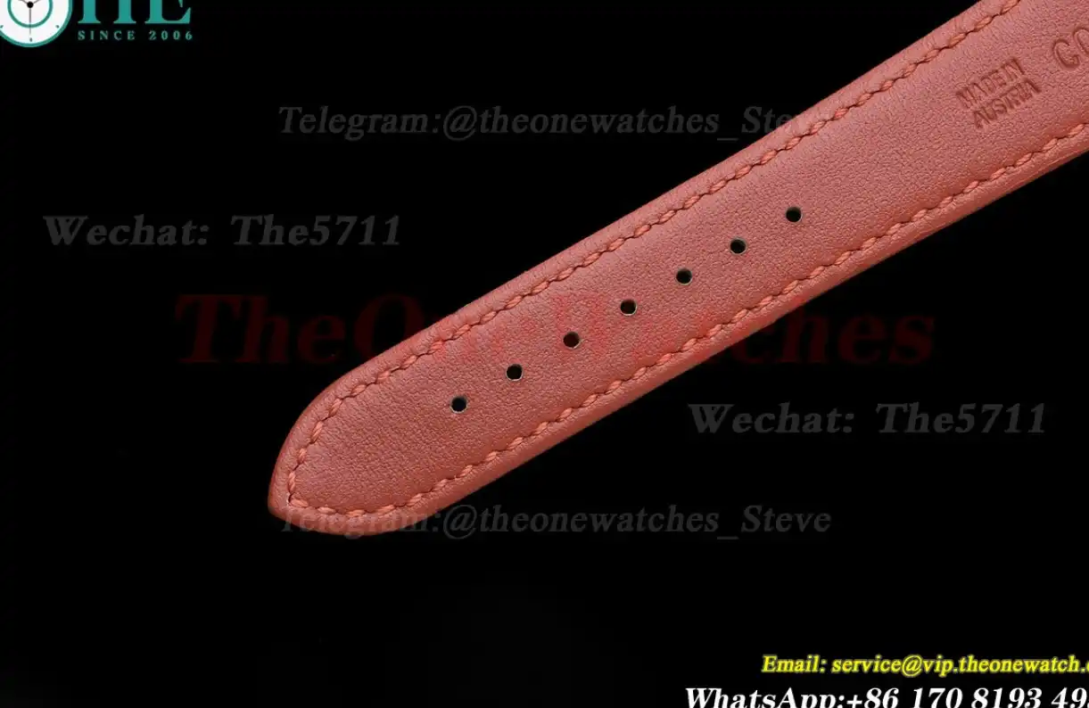 Tank Must Diamond Bezel On Red Satin Strap K11F Quartz