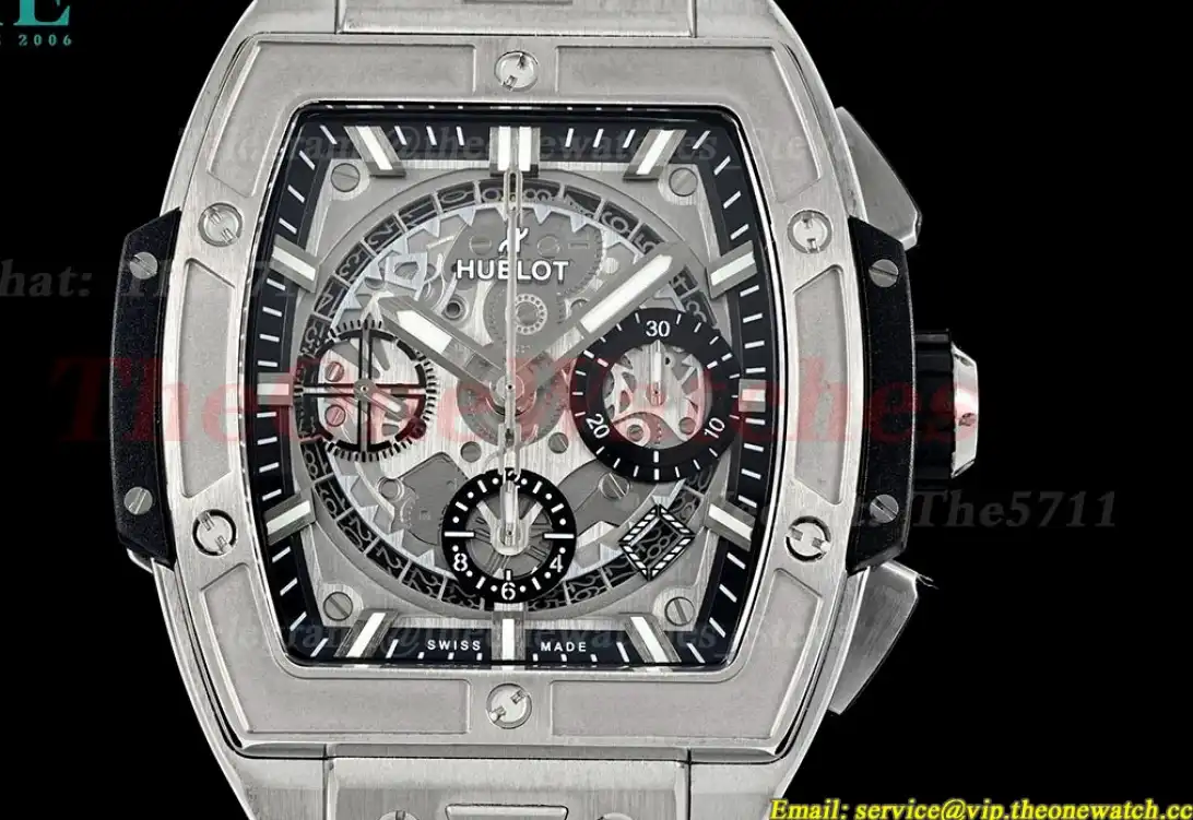 Spirit of Big Bang Chrono 42mm TI RU Skeleton Dial BBF A7750 Mod